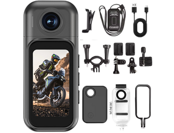 THOGO action camera - 4K - 180 graden draaibaar - 14 uur batterijduur - waterdicht - incl. accessoires