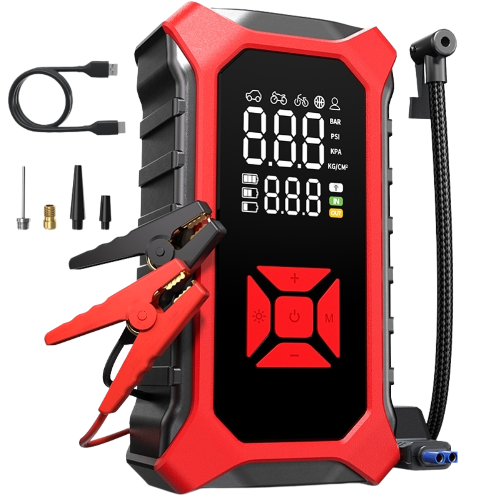 THOGO jumpstarter - 8000 mAh - 4000A - 12V - ingebouwde compressor