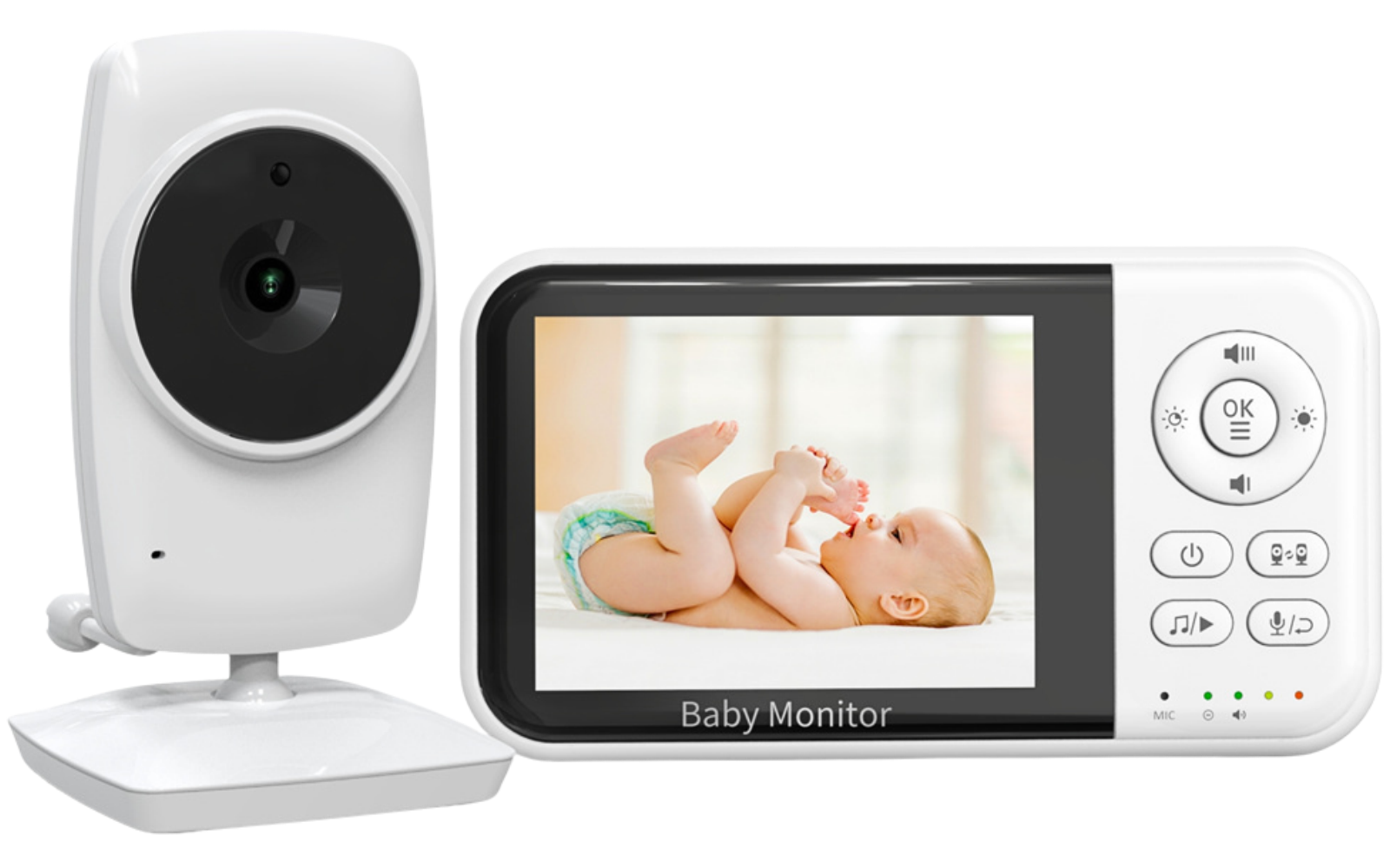 THOGO babyfoon met camera - terugspreekfunctie - nachtvisie - 48 uur batterijduur - 3,2 inch HD beeldscherm