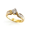 Golden ring with diamonds