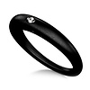 Black ring with litte diamond