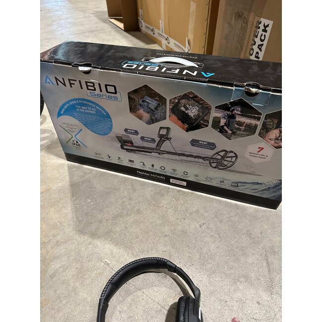 Gebruikte Metaaldetectors Occasion 47 Metaaldetector: Anfibio met extra schijf en Hoofdtelefoon