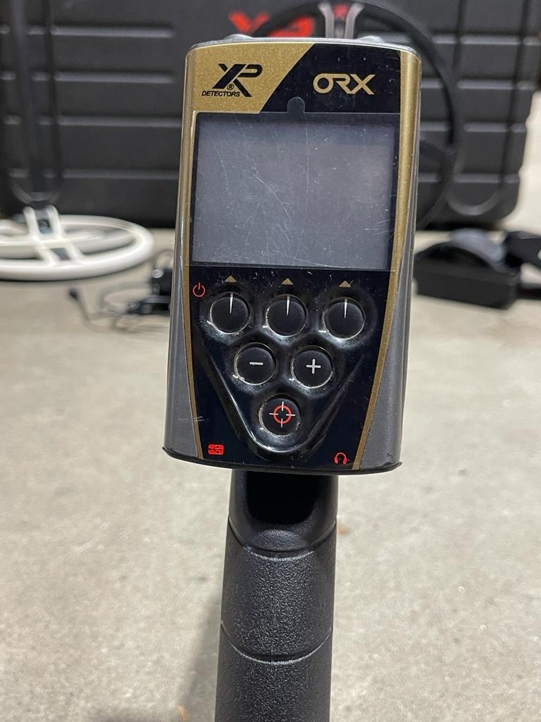 Gebruikte Metaaldetectors Occasion 19 Metaaldetector: XP ORX 28CM X35 en Accessoires