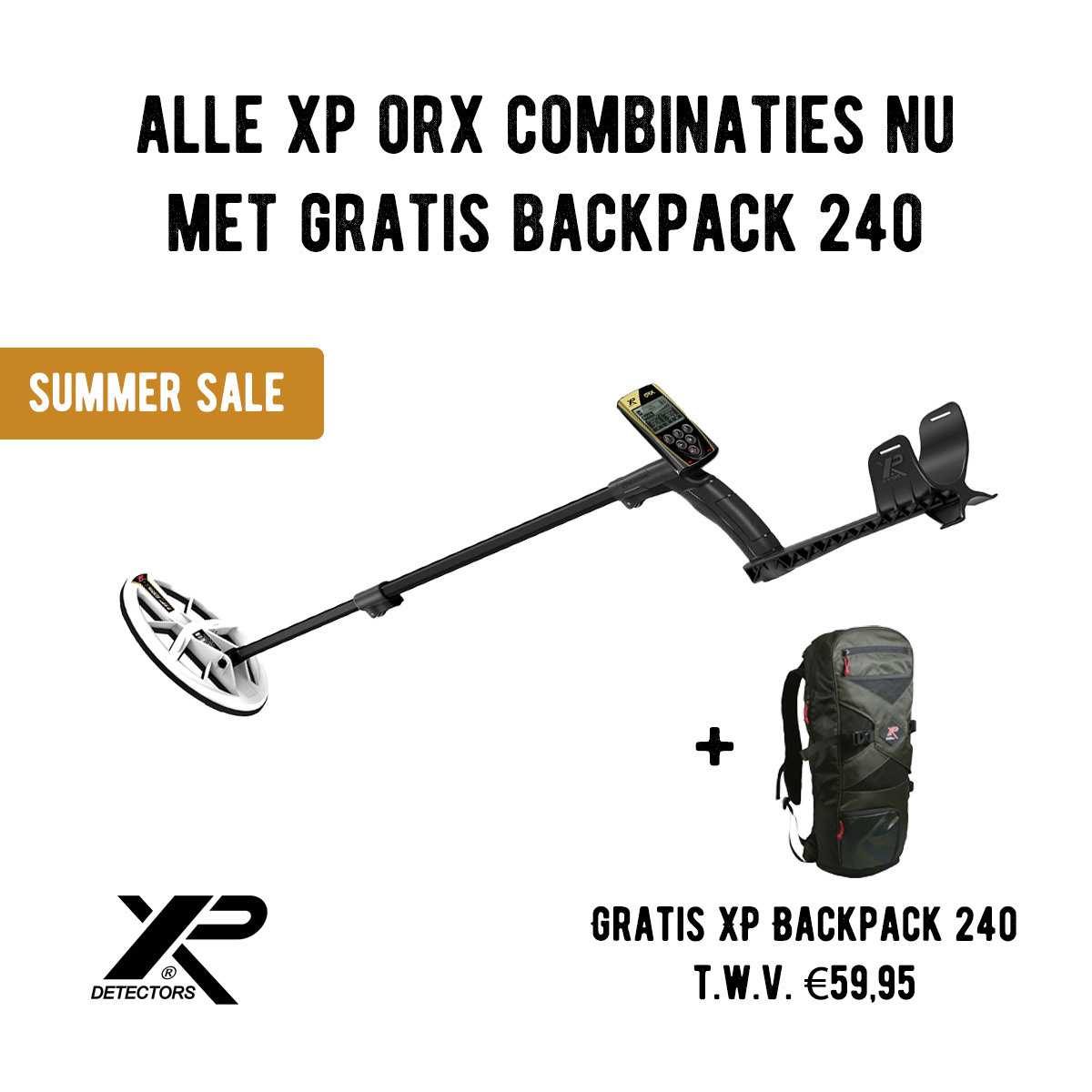 XP Metaaldetectors XP ORX met 24x13 Elliptische zoekschijf