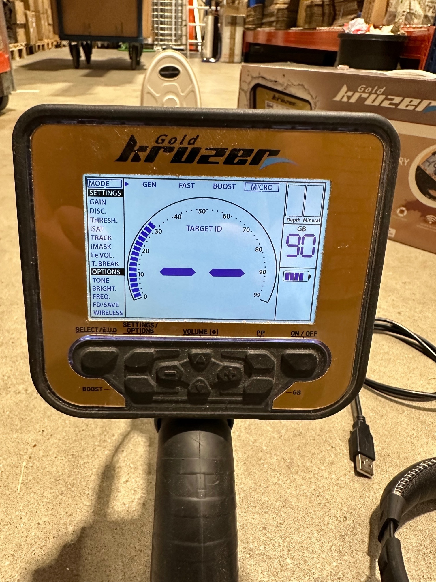 Gebruikte Metaaldetectors Occasion 46 Metaaldetector: Gold Kruzer Nokta Makro