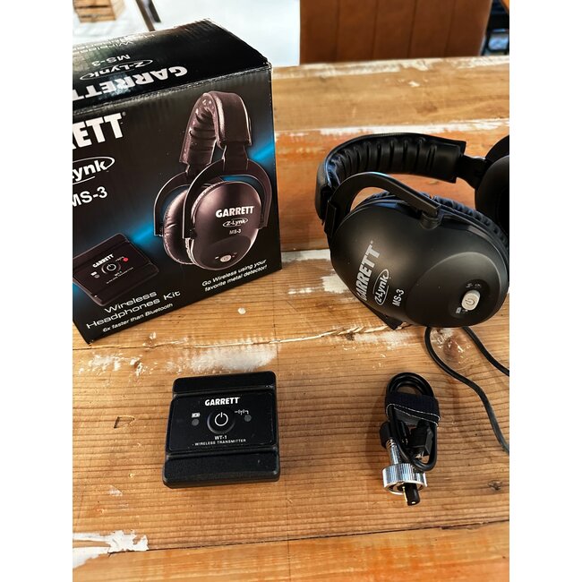Gebruikte Metaaldetectors Occasion 45 Metaaldetector:Garret Zlynk MS-3 Hoofdtelefoon