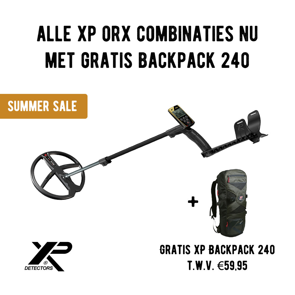 XP Metaaldetectors XP ORX met 28 cm X35 zoekschijf
