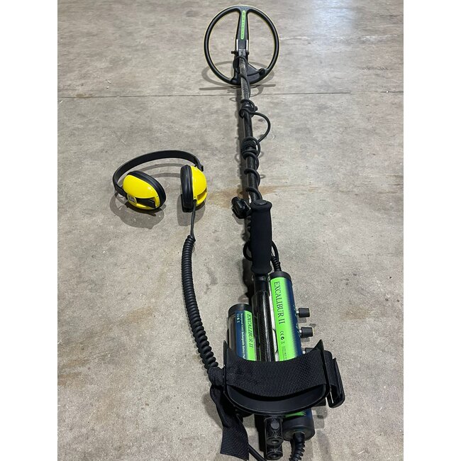 Gebruikte Metaaldetectors Occ 29:   Minelab Excalibur met hoofdtelefoon