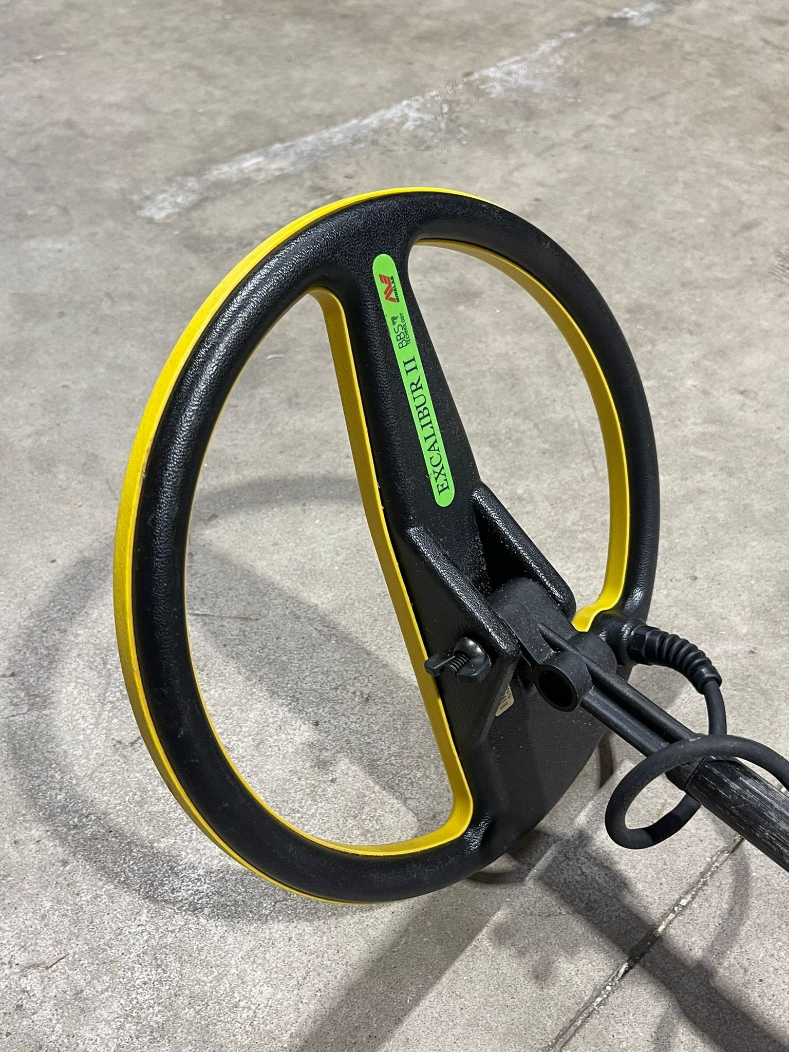 Gebruikte Metaaldetectors Occ 29:   Minelab Excalibur met hoofdtelefoon