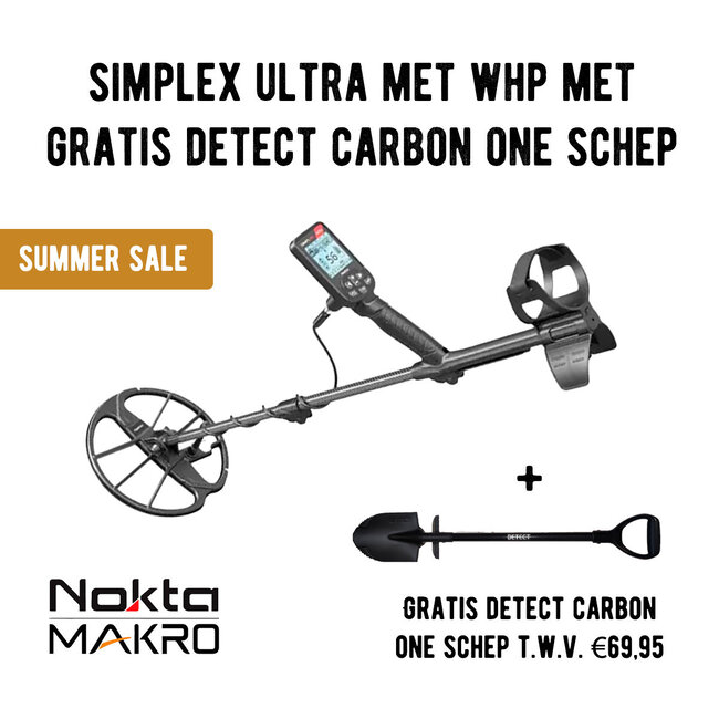 Nokta Makro Nokta Simplex Ultra Metaaldetector met Bluetooth hoofdtelefoon