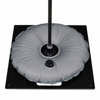 Ground plate, heavy, black, with grey water bag