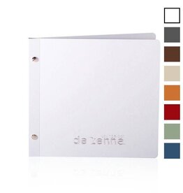 Coated Carré Menu, Book Screw