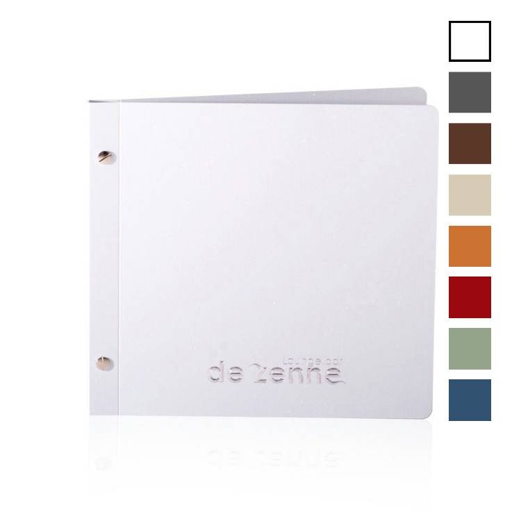 Coated Carré Menu, Book Screw