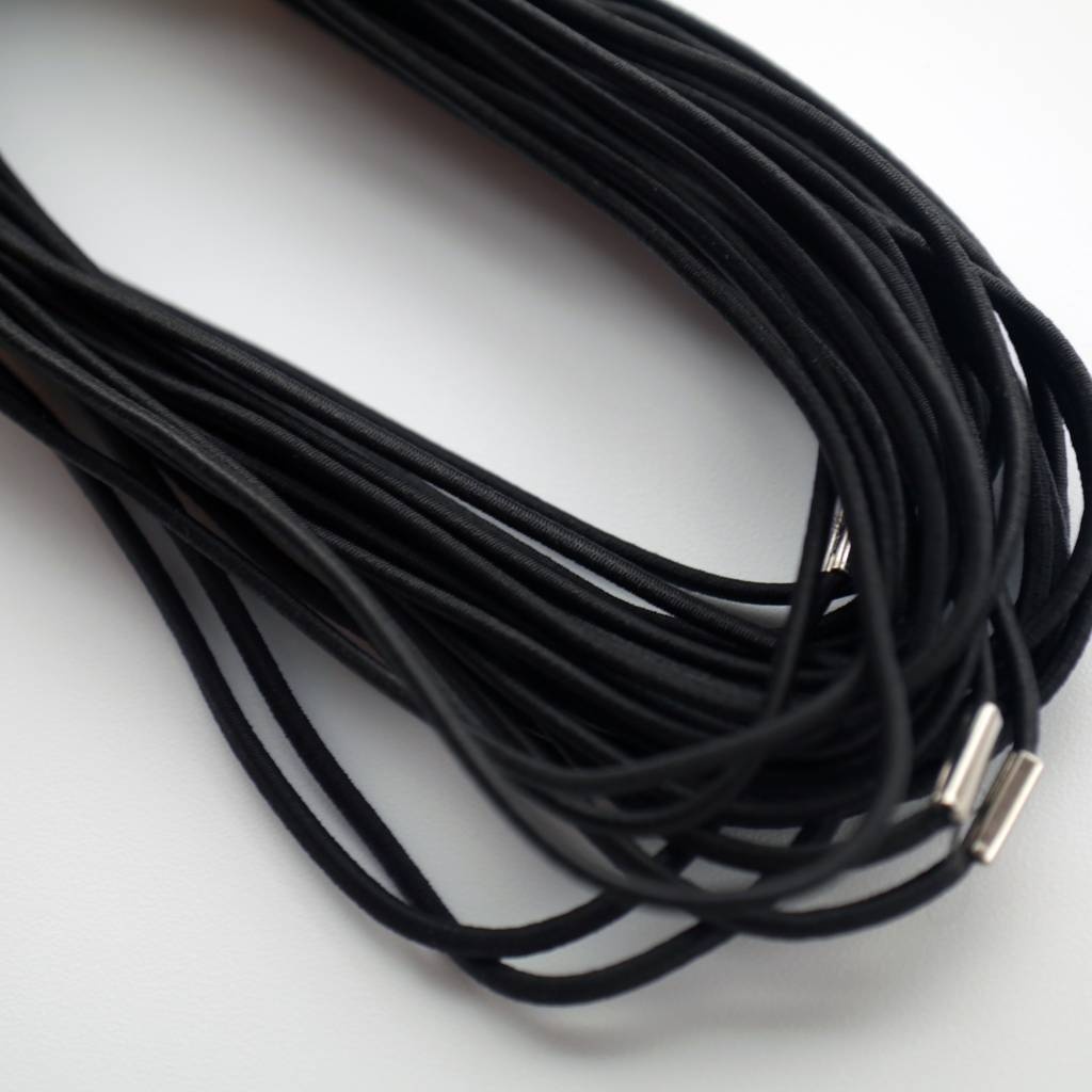 Elastic Cord, Black (10 Pieces)
