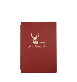 Coated A5 Menu, Elastic