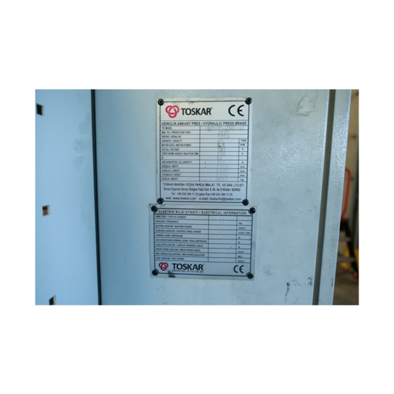 M1369 Toskar Press Brake Maestro 2100-40 Used