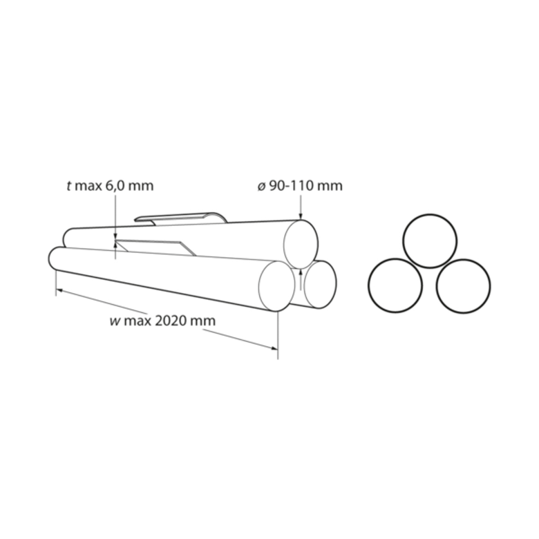 NOSSTEC NOSSTEC Rouleuse à tôle 8263