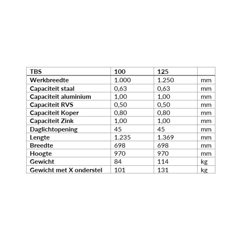 SCHECHTL SCHECHTL Plieuse à segments TBS 125