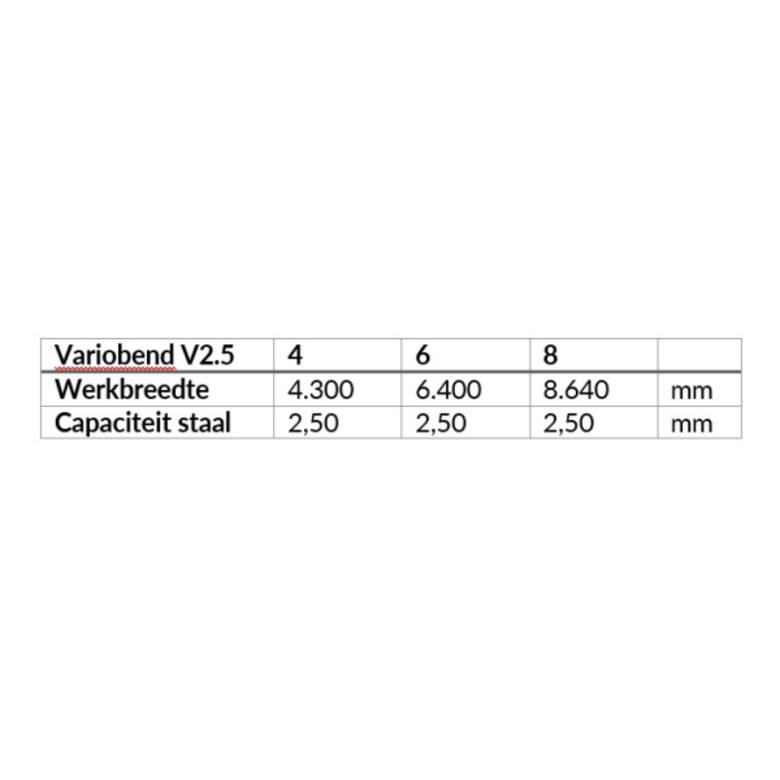 VARIOBEND VARIOBEND Up and Down Folder V2.5