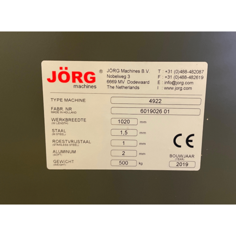 JÖRG M1448 JÖRG Cut to length line 4922 Used