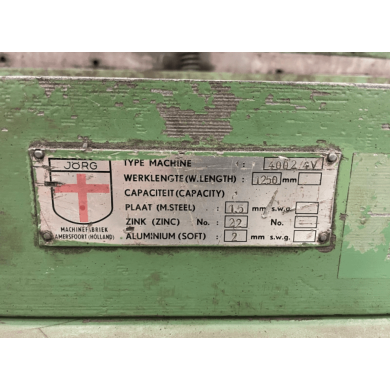 JÖRG M1438 JÖRG Guillotine Shear 4003 Used