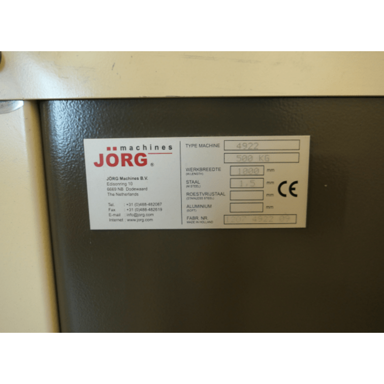 JÖRG M1459 JÖRG Cut to Length Line 4922 Used