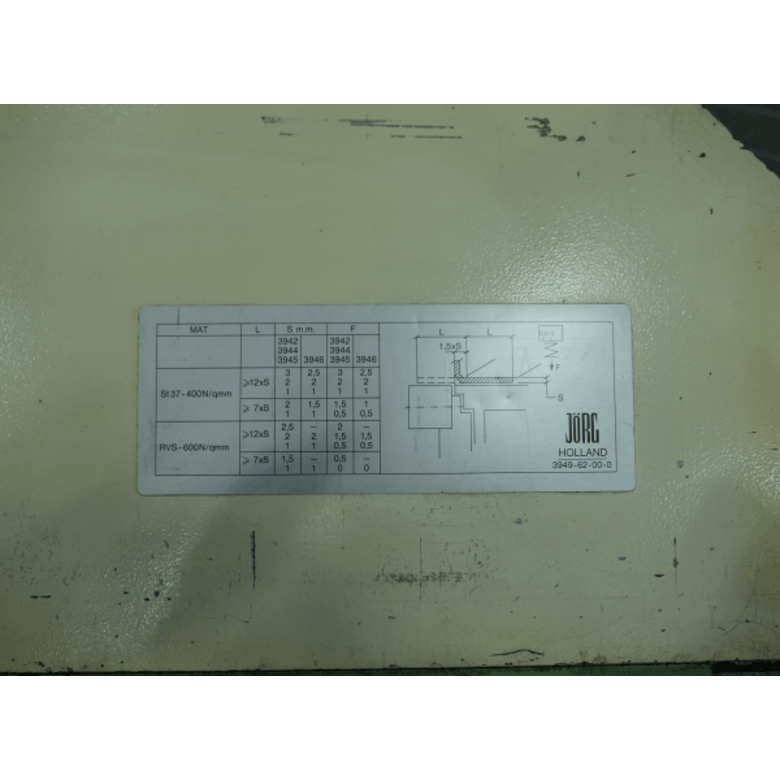 JÖRG M1461 JÖRG Segment Biegemaschine 3944 Gebraucht