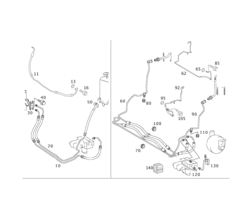 MERCEDES BENZ Tubo manguera de línea hidráulica SL-Class R230 ABC enganche pipa