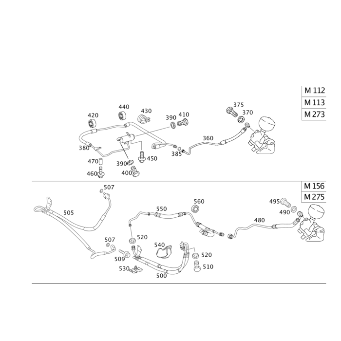MERCEDES BENZ Raccordo tubo flessibile idraulico SL-Class R230 ABC tubazione