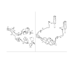 MERCEDES BENZ Tubo manguera de línea hidráulica S-Class CL-Class W220 C215 ABC enganche pipa