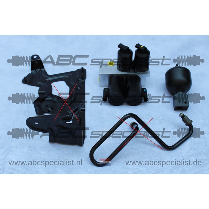 MERCEDES-BENZ Mercedes SL-Klasse R230 ABC Ventil block & Druckspeicher Komplett Hinten A2203200358 A2203280031