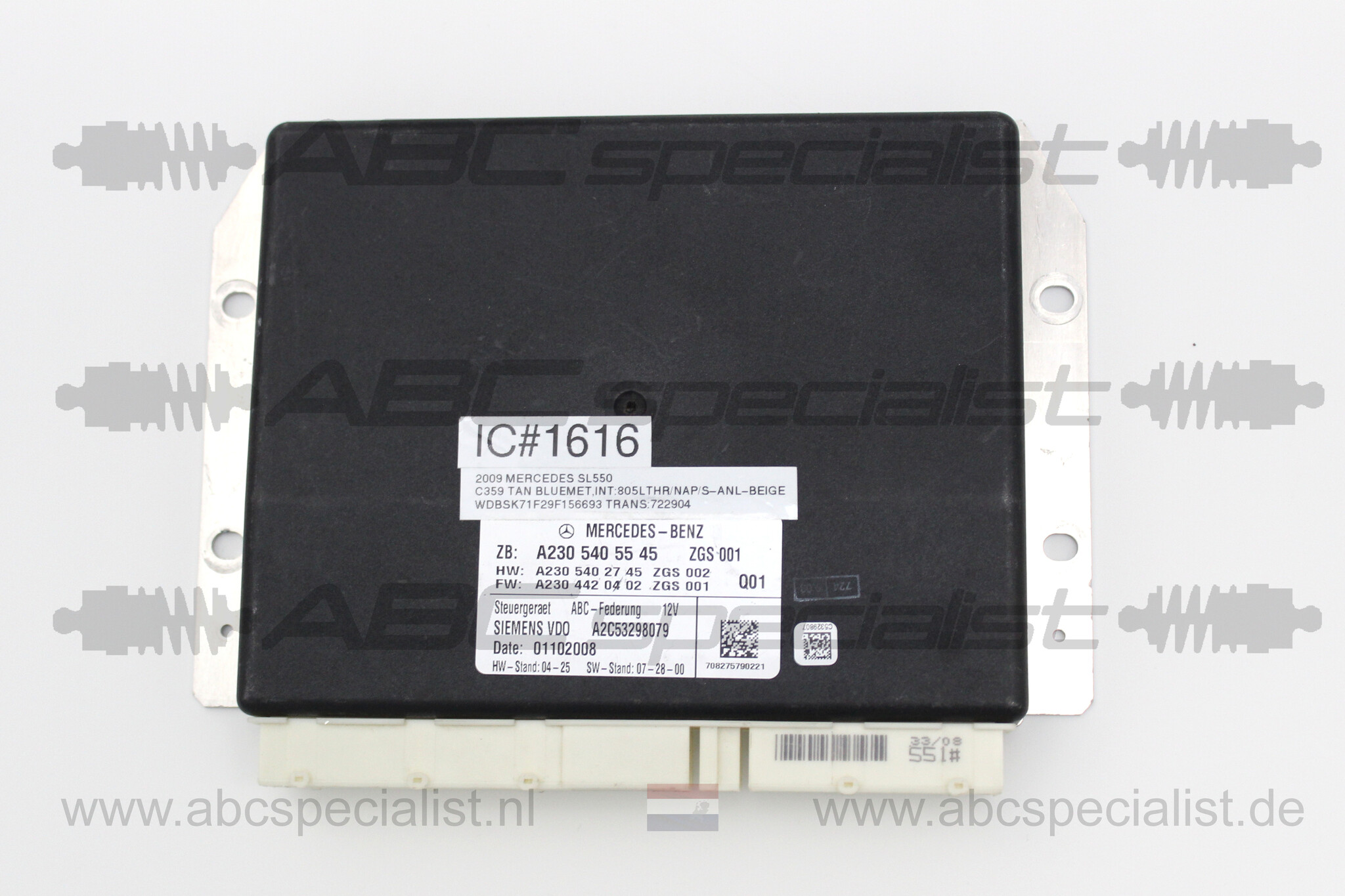 MERCEDES BENZ ABC computer module regeleenheid N51/2 voor R230 SL-klasse facelift
