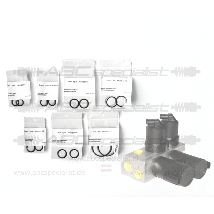 MERCEDES-BENZ Mercedes ABC Ventiel Dichtingsset S-Klasse W220, CL-Klasse C215 & SL-Klasse R230 – Seals, Reparatieset – A2203200358 A2203280031