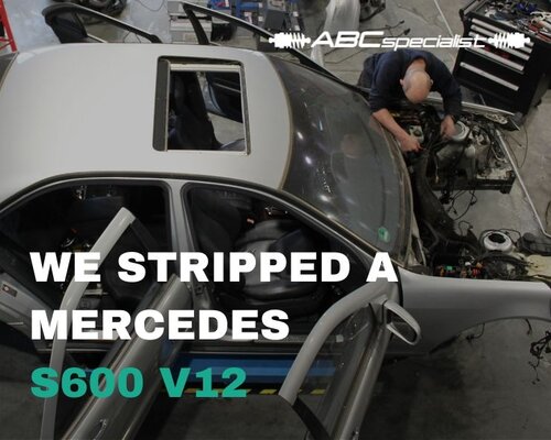 We stripped a mercedes s600 v12.