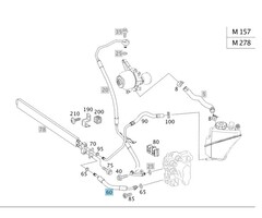 MERCEDES-BENZ Mercedes S-Class W221 ABC hydraulic line hose A2159970052 A2159971382