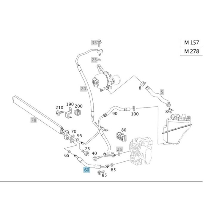 MERCEDES-BENZ S-Klasse W221 ABC Hydraulikschlauch