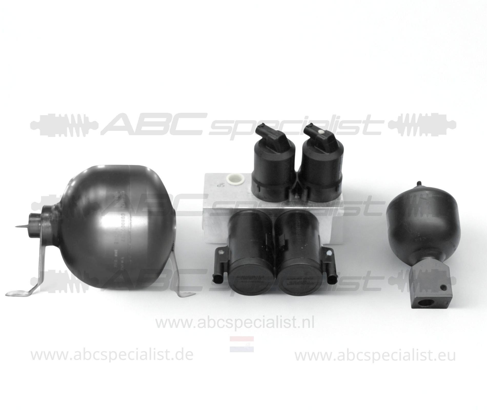 MERCEDES-BENZ Mercedes SL-Klasse R230 ABC Ventil block & Druckspeicher Komplett Hinten A2203200358 A2203280031