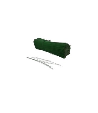 4A Dunkelgrün lackierter Blumendraht | 4 Millimeter dick | Länge 13 Zentimeter | Gewicht 1 Kilogramm | Pro Stück