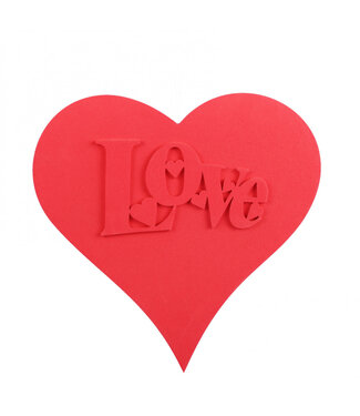 4A Moederdag Hanger hart love foam 30cm  | Per stuk