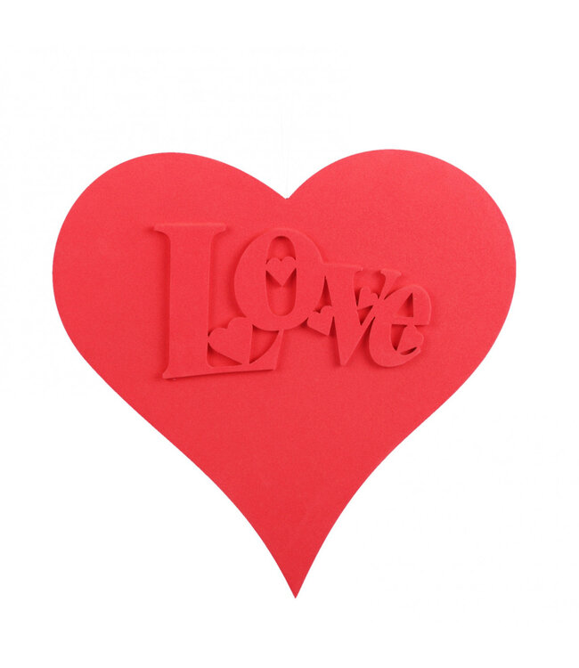 Moederdag Hanger hart love foam 30cm | Per stuk te bestellen