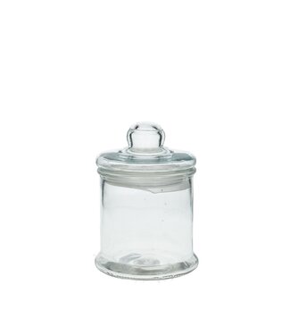 4A Glas Pot+deksel d12*15cm | Per 6 stuks