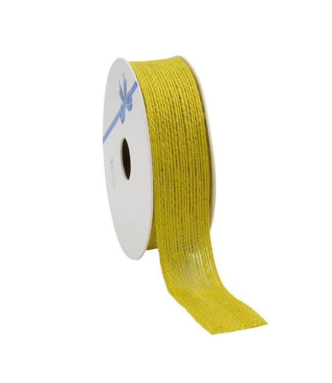 Gelbes Juteband | Breite 25 Millimeter | Länge 10 Meter | Bestellung pro Stück