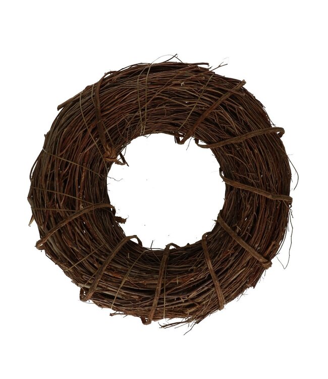 Couronne naturelle foncée de branches de Marilia | Diamètre 38 centimètres | Commande par couronne