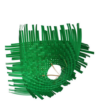 4A Green braided Bamboo bouquet holder | Diameter 34 centimetres | Per 6 pieces