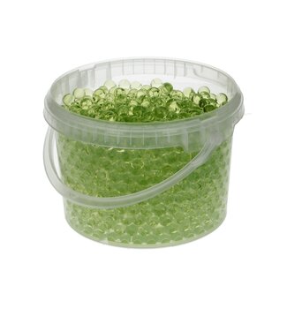 4A Perles de gel déco vert pomme pour garniture | Diamètre de la perle 9 millimètres | Contenu du seau 2,5 litres | Par pièce