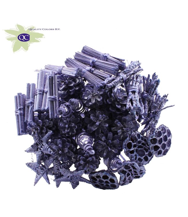 Metallic purple artistic bouquet | 40 leaflets on stick | Length 50 centimetres | Order per 10 bouquets