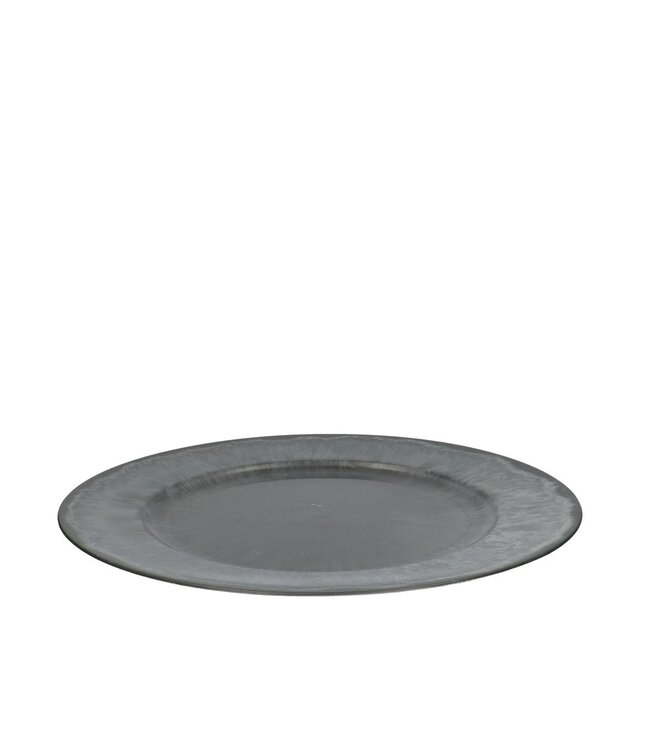 Assiette en mélamine plastique gris | Diamètre 33 centimètres | Commande par 12 pièces
