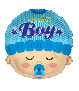 4A Mittelblauer Folienballon Baby Boy | Höhe 45 Zentimeter | Pro 10 Stück