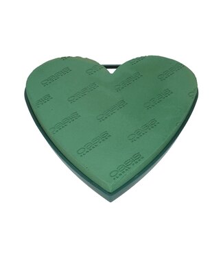 4A Green Oasis Naylorbase floral foam heart | Diameter 33 centimetres | Pack of 2