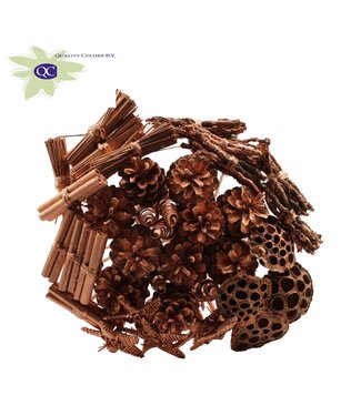 QC Copper coloured artistic bouquet | 40 leaflets on stick | Length 50 centimetres | Each